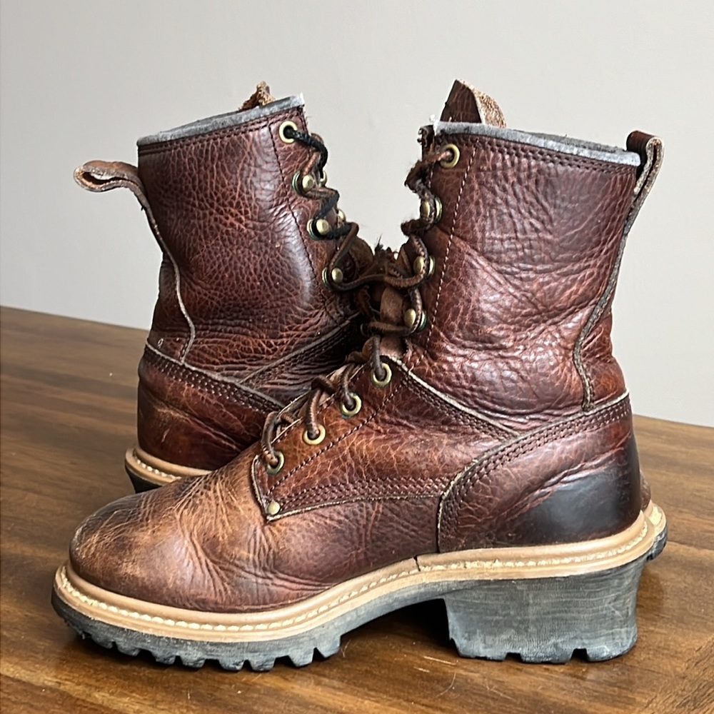 Carolina Women's Brown Lace Up Boots - Picture 8 of 16